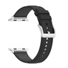 Skórzany pasek Bizon Strap Watch Casual do Apple Watch 38/40/41/42 mm, czarny
