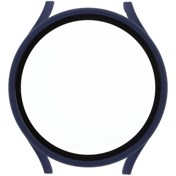 Etui Bizon Case+Glass do Galaxy Watch 5 44mm, niebieskie