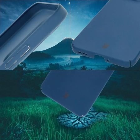 Etui Bizon Case Łupka do Oppo Reno13 Pro, niebieskie