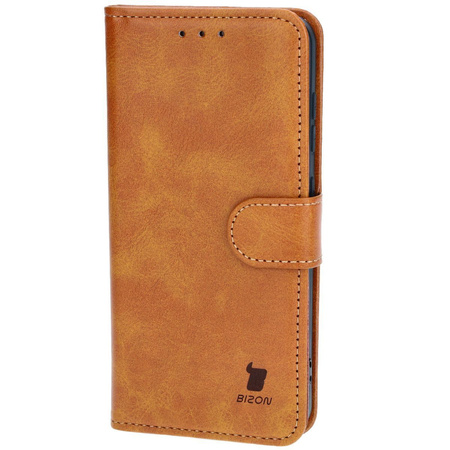 Etui z klapką Bizon Case Pocket do Galaxy S25 / S24, brązowe