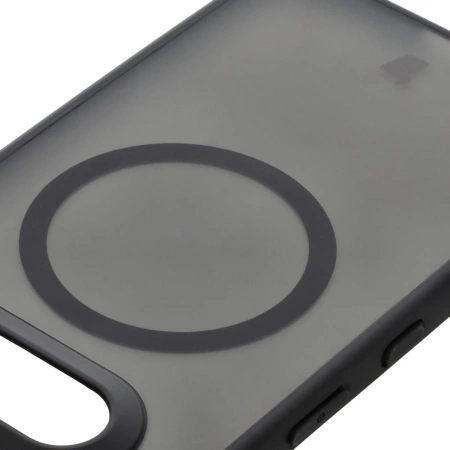 Etui z pierścieniem magnetycznym Bizon Case MatteO do Nothing Phone (3a), przydymione-czarne