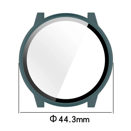 Etui ze szkłem do zegarka Bizon Case Watch Adamo do Garmin Venu 4 41 mm, zielone