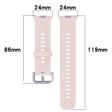 Pasek Bizon Strap Watch Silicone Pro SR do Huawei Watch Fit 4 / 4 Pro / 3, jasnoróżowy