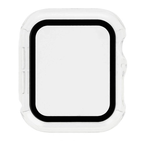 Etui ze szkłem do zegarka Bizon Case+Glass Watch do Apple Watch SE 3 / SE 2 / SE / 6 / 5 / 4 (40 mm), przezroczyste