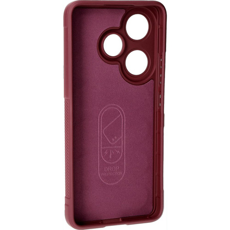 Pancerne etui Bizon Case Tur do Xiaomi Poco F6, burgundowe