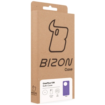 Silikonowe etui Bizon Soft Case do OnePlus 13R, fioletowe