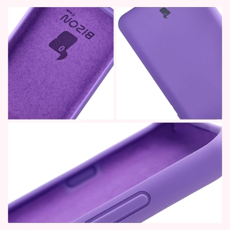 Silikonowe etui Bizon Soft Case do Motorola Edge 60 Pro, fioletowe