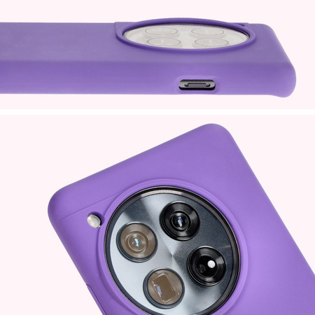 Silikonowe etui Bizon Soft Case do OnePlus 12, fioletowe