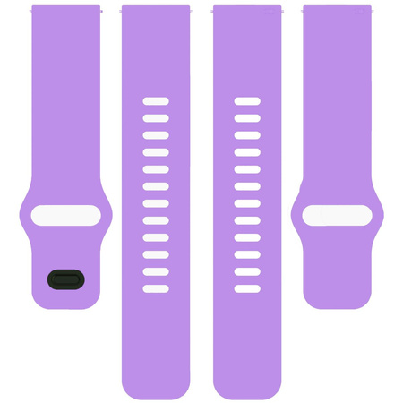 Pasek silikonowy do smartwatcha, Bizon Strap Watch Silicone Pro H, Quick Release 22 mm, fioletowy