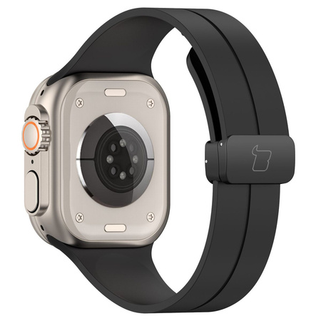 Silikonowy pasek Bizon Strap Watch Silicone L do Apple Watch 44/45/46/49 mm, czarny