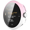 Etui ze szkłem do zegarka Bizon Case+Glass Watch do Google Pixel Watch 3 45mm, białoróżowe 