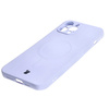 Etui silikonowe z pierścieniem magnetycznym Bizon Case Silicone Magnetic do iPhone 12 Pro Max, jasnofioletowe