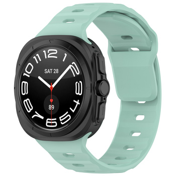 Silikonowy pasek Bizon Strap Watch Silicone G do Galaxy Watch Ultra 47 mm, miętowy