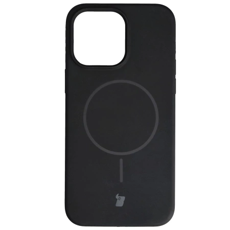 Silikonowe etui z pierścieniem magnetycznym Bizon Soft Case Magnetic do iPhone 14 Pro Max, czarne