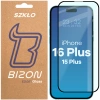 Szkło hartowane Bizon Glass Edge 2 do iPhone 15 Plus / 16 Plus, czarne