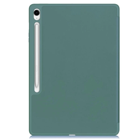 Etui z klapką Bizon Case Tab Lizard do Galaxy Tab S10 FE Plus, ciemnozielone