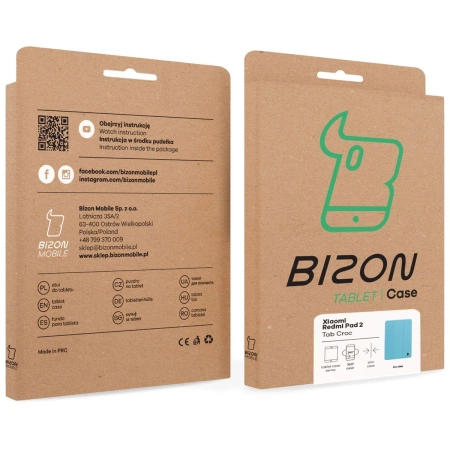 Etui z klapką Bizon Case Tab Croc do Xiaomi Redmi Pad 2, błękitne