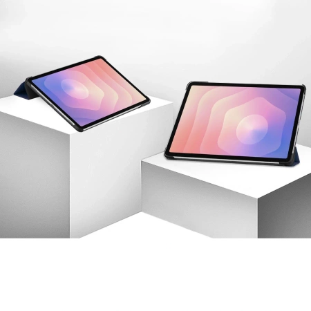 Etui z klapką Bizon Case Tab Croc do Galaxy Tab S11, granatowe