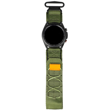 Sportowy pasek do zegarka Bizon Strap Watch Adventure do Galaxy Watch 22mm, khaki
