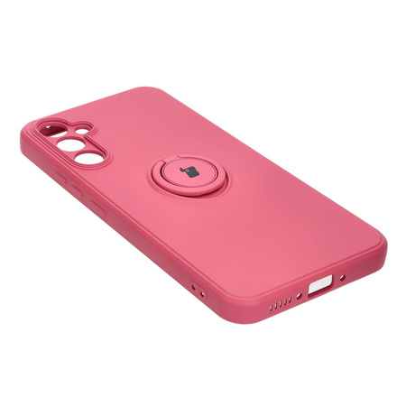 Etui Bizon Case Silicone Ring Sq do Galaxy A34 5G, brudny róż