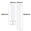 Pasek silikonowy do smartwatcha, Bizon Strap Watch Silicone Pro T, Quick Release 18 mm, biały