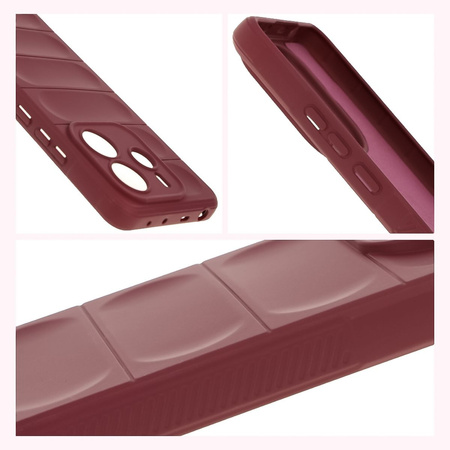 Pancerne etui Bizon Case Tur do Xiaomi Redmi Note 14 5G, burgundowe