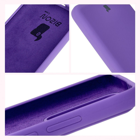 Silikonowe etui Bizon Soft Case do Xiaomi 14T Pro, fioletowe