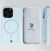 Silikonowe etui z pierścieniem magnetycznym Bizon Soft Case Magnetic do iPhone 14 Pro, błękitne