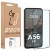 Etui z pierścieniem magnetycznym + szkło hartowane Bizon MatteO Pack do Galaxy A56 5G, przydymione-czarne