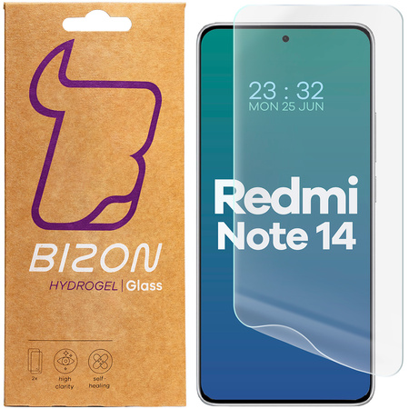 Folia hydrożelowa na ekran Bizon Glass Hydrogel Front do Xiaomi Redmi Note 14 4G/5G, 2 sztuki