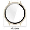Etui ze szkłem do zegarka Bizon Case+Glass Watch do OnePlus Watch 3 43 mm, beżowe