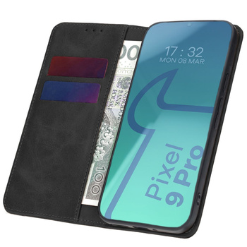 Etui z klapką Bizon Case Pocket Pro do Google Pixel 9 Pro, czarne