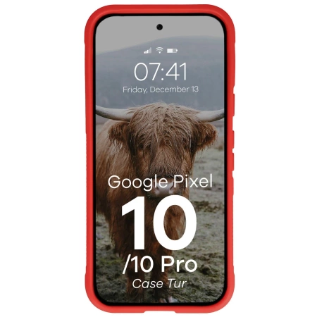 Pancerne etui Bizon Case Tur do Google Pixel 10 / 10 Pro, czerwone