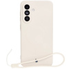 Silikonowe etui z pierścieniem magnetycznym Bizon Case Silicone Magnetic Sq do Galaxy A36 5G, beżowe