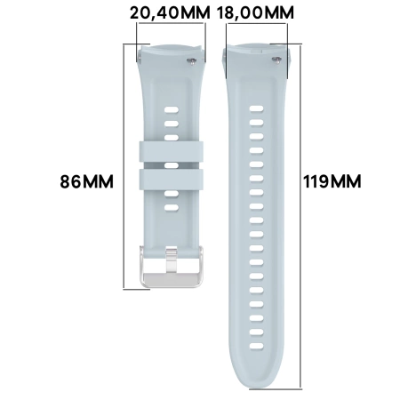 Silikonowy pasek Bizon Strap Watch Silicone T do Huawei Watch 5 42 mm, jasnoniebieski