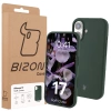 Silikonowe etui Bizon Soft Case do iPhone 17, ciemnozielone