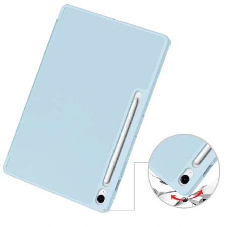Etui z klapką Bizon Case Tab Lizard do Galaxy Tab S10 FE Plus, błękitne
