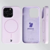 Silikonowe etui z pierścieniem magnetycznym Bizon Soft Case Magnetic do iPhone 14 Pro, jasnofioletowe