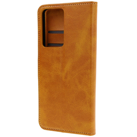 Etui z klapką Bizon Case Pocket do Motorola Moto G85 5G, brązowe