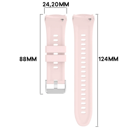 Silikonowy pasek Bizon Strap Watch Silicone T do Huawei Watch 5 46 mm, różowy