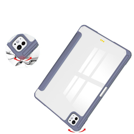 Etui Bizon Case Tab Clear Matt do iPad Pro 11" 2025 / 2024, lawendowe