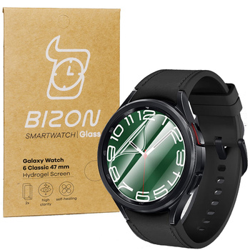 Folia hydrożelowa na ekran Bizon Glass Hydrogel do Galaxy Watch 6 Classic 47 mm, 2 sztuki (zegarek)
