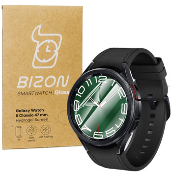 Folia hydrożelowa na ekran Bizon Glass Watch Hydrogel Duo do Galaxy Watch 6 Classic 47 mm, 2 sztuki (zegarek)