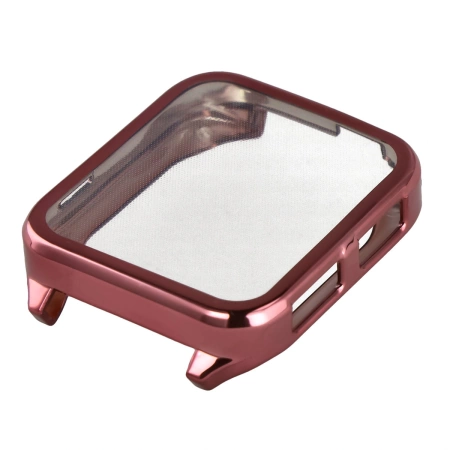 Etui z osłoną ekranu Bizon Case Watch Felipe do Garmin Venu X1, różowe