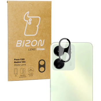 Szkło na aparat Bizon Glass Silk Lens do Redmi 13C/Poco C65, 2 sztuki