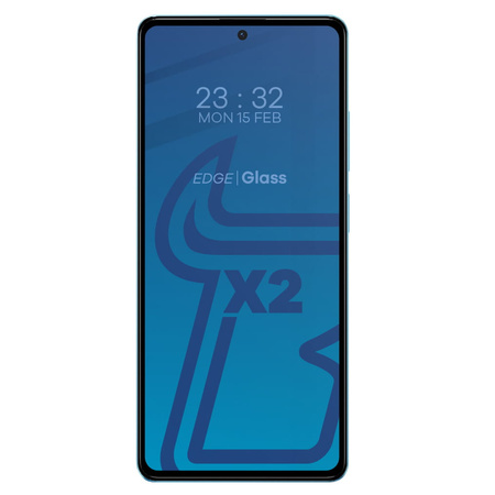 2x Szkło + szybka na aparat Bizon Edge 2 Pack do Poco X5 Pro