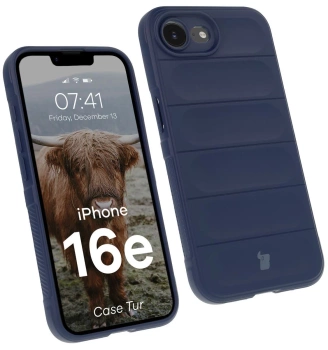 Pancerne etui Bizon Case Tur do iPhone 16e, granatowe