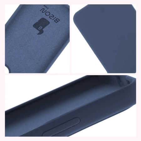Silikonowe etui Bizon Soft Case do Oppo Reno13 Pro, ciemnoniebieskie