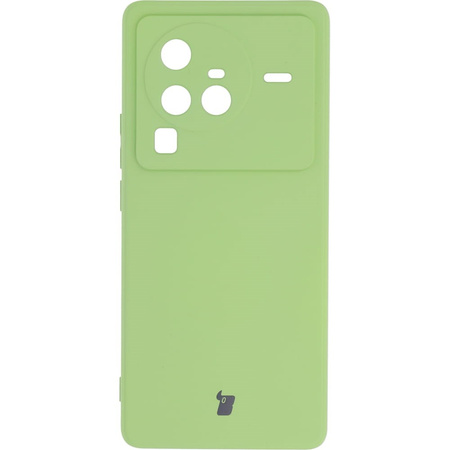 Etui Bizon Case Silicone Sq do Vivo X80 Pro, jasnozielone