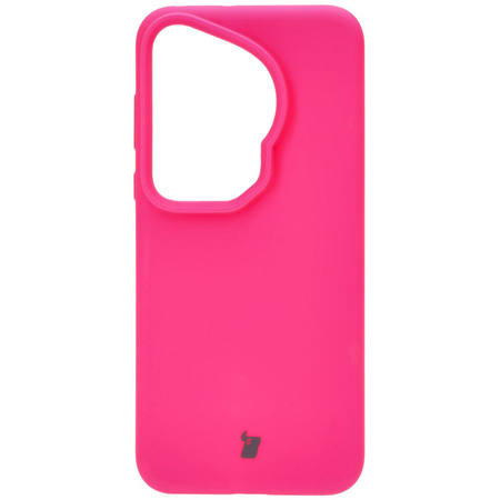 Silikonowe etui Bizon Soft Case do Huawei Pura 70 Ultra, neonowo-różowe